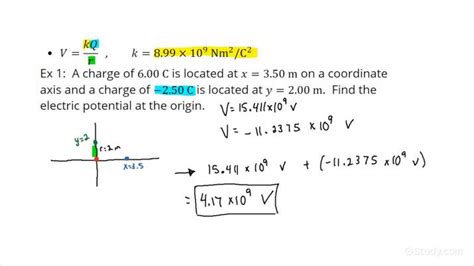 determine the electric potential for all points within the box|calculate electrical potential of earth.